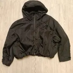 ZARA 발수 방풍 후드 퀼팅 재킷 블루존 블랙 L