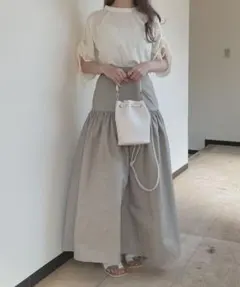 定価8800円　新品タグ付　 Reurie' ナイロンギャザースカート