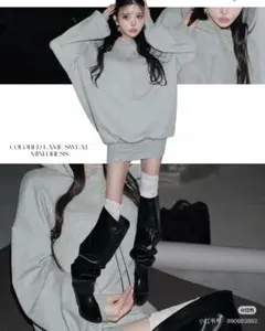 DARICHグレー フード付きパーカー丈短い