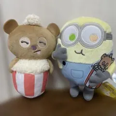 ミニオン　ミニオンズ　ぬいぐるみ　ボブ&ティム ポップコーン　セット