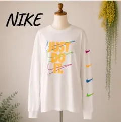 ナイキ NIKE THE NIKE TEE 長袖カットソー マルチロゴ Sのサムネイル