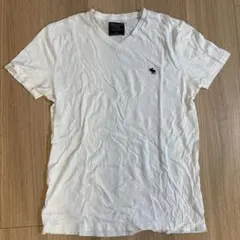 Abercrombie & Fitch ホワイト Vネック Tシャツ S