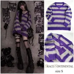 【値下げ交渉◎】【美品】 22AW グレースクラス モヘヤボーダーニットトップス