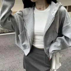 短丈パーカー パーカー