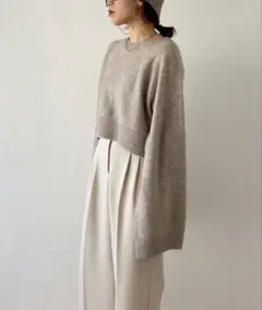 wide sleeve short knit / ワイドスリーブショートニット