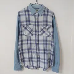 デニム&サプライ ラルフローレン 切替 ボタンダウン 長袖シャツ チェック