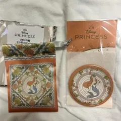 ローソン　ディズニープリンセス　リボン巾着&缶ミラー　アリエル