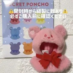 ディズニー　シークレットポンチョ　赤　レッド　ぬい服