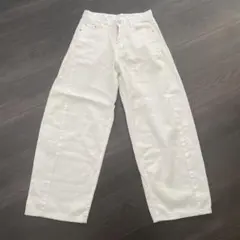 専用ホワイト☆ワイドカーブパンツ☆ウエスト61