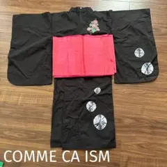 COMME CA ISM 浴衣 朝顔柄 ブラック Mサイズのサムネイル