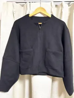 ブラック クロップドジャケット M