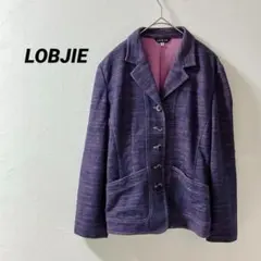 ロブジェ　紫　ピンク　ジャケット　ミセス　羽織り　パープル　婦人　M