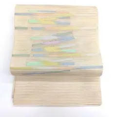 名古屋帯 八寸 絽綴れ 変わり横縞 夏帯 25M103n