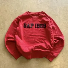 00s OLD GAP 短丈 sweat y2k city 赤 チェック