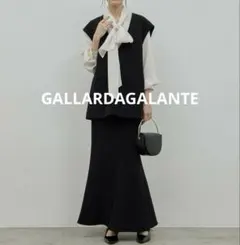 未使用　ガリャルダガランテ　ジョーゼット切替フレアスカート　ブラック