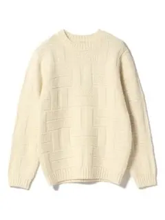 BEAMS PLUS リンクス柄 クルー ニット Mサイズ