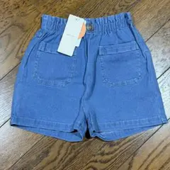 プティマイン 防汚 ベーシックショーパン デニム サックスブルー 120