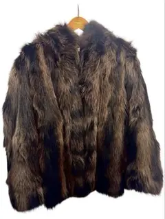 美品【BALMAIN】最高級 シルク100% ブルーフォックス リバーシブルのサムネイル
