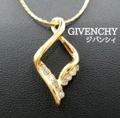 美品✨ジバンシィ、パールラインストーンレディースゴールドネックレス 