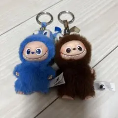 イニシャル　ラブブ　L 茶色　O 青　ミニ　2個セット