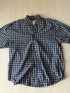 シャツ　短丈　半袖シャツ eddie bauer 古着　90s