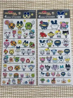 4サイズステッカー　たまごっち　プチプチおみせっち　2枚セット