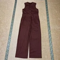 ６　ロク　ROKU バーガンディ サロペット サイズ38 6 ロク ROKU バーガンディ サロペット サイズ38