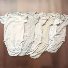 お着替え用に ユニクロ80cm90cm ベビー肌着 ロンパース 6枚セット