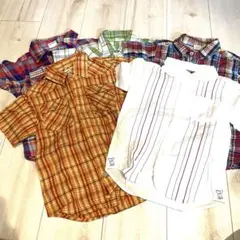 【半袖シャツ チェック柄　セット　110サイズ】