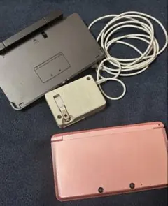 【初期化・動作確認済み】3DS ピンク 本体 純正充電ケーブル・充電置き付き‼️