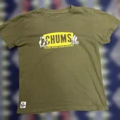 CHUMS チャムス ロゴTシャツ レディース フリーサイズ カーキ 半袖のサムネイル