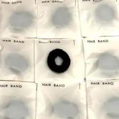 アメニティ　髪ゴム　個包装の髪ゴム黒　9個