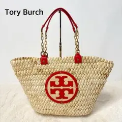 希少美品》TORY BURCH トリバーチトートバッグ ハンドバッグ 気球柄 