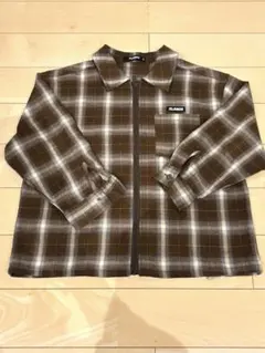XLARGE ブラウンチェック ジャケット