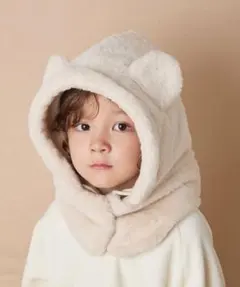 riziere 巾着収納くま耳ファー帽子