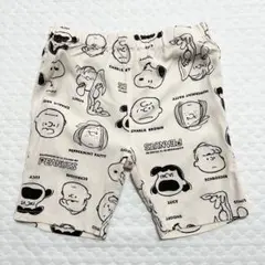 スヌーピー ハーフパンツ 140 総柄 オフホワイト
