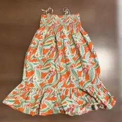 未使用H&M フラワープリント ノースリーブワンピース 130cm