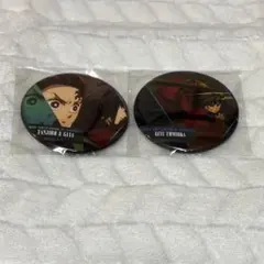 鬼滅の刃　冨岡義勇　竈門炭治郎　缶バッジ　ものがたる背中