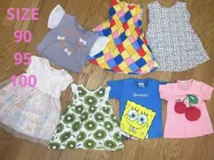 女の子夏服まとめ売りTシャツワンピース７点シシュノンSKAPE 9095100のサムネイル