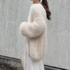 【美品】ACYM ファーニットカーディガン