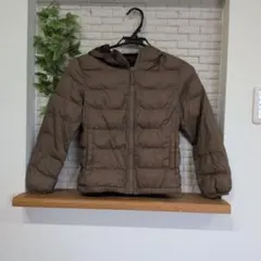 UNIQLO フード付き中綿コート ブラウン