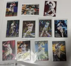 [美品]プロ野球チップス大谷翔平サイン他10枚