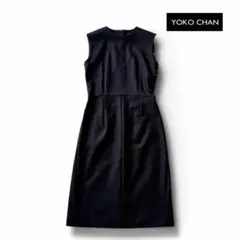 yoko chan ヨーコチャン 七分袖 パール ワンピース ネイビー 38 - メルカリ