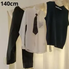 140cm　フォーマル　ズボン　ベスト　シャツ　ネクタイ　チーフ　西松屋