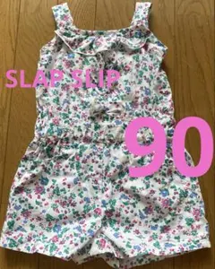 花柄ロンパース ノースリーブ 90 SLAPSLIP サロペット ショートパンツのサムネイル