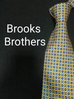 美品！ハイブランド【Brooks Brothers】ネクタイ ビジネス 黄色
