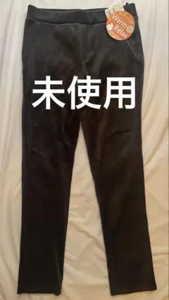 濃いグレー　千鳥柄ズボン　スパッツ　ベロア