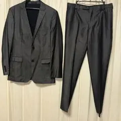 美品✨バーバリーブラックレーベル　セットアップストライプスーツ　ダークグレー