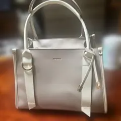 MONO COMME CA ライトグレー ハンドバッグ