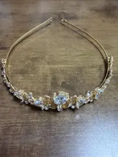 ゴールドカラー ティアラ カチューシャ